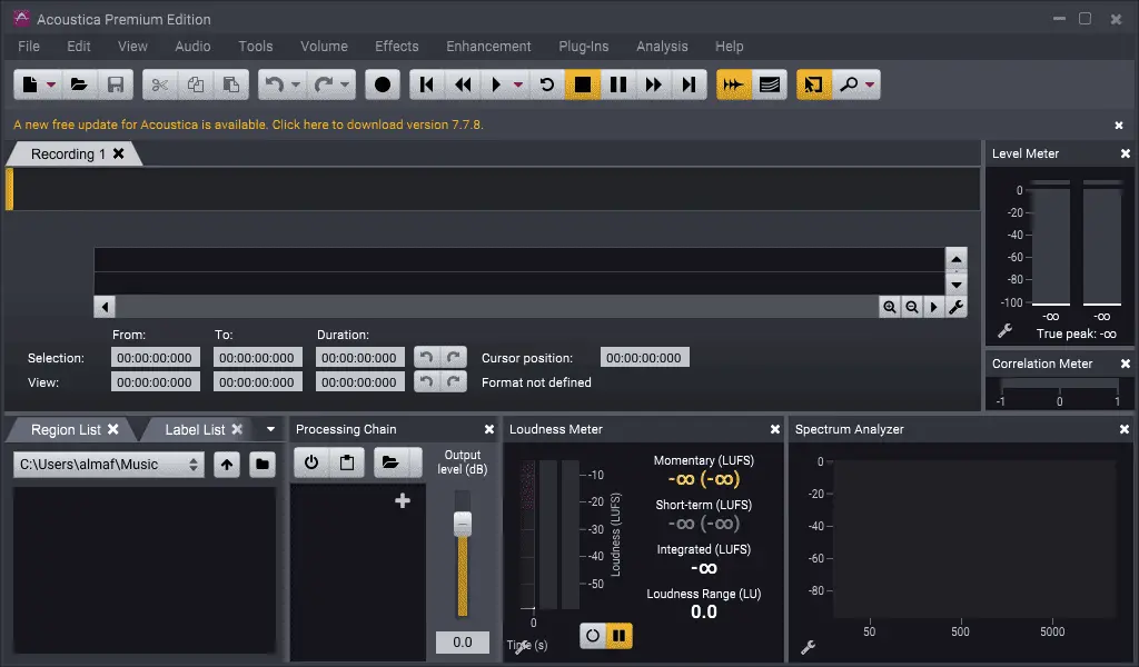 Acoustica Screenshot 1