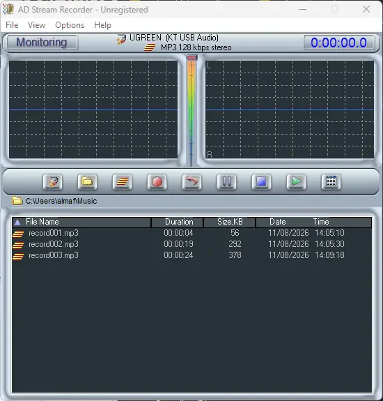 AD Stream Recorder Screenshot 1