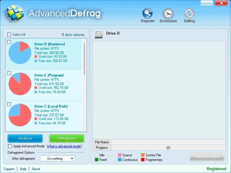 Advanced Defrag Screenshot 1