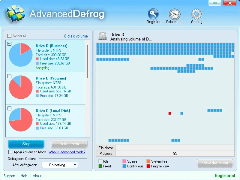 Advanced Defrag Screenshot 2