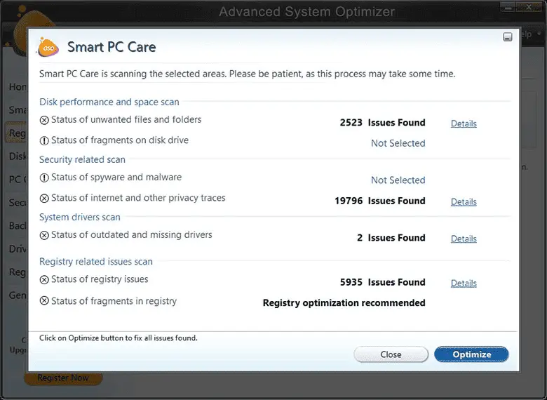 Advanced System Optimizer Screenshot 2