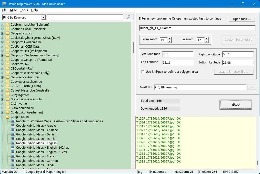 AllMapSoft Offline Map Maker (OMM) Screenshot 2