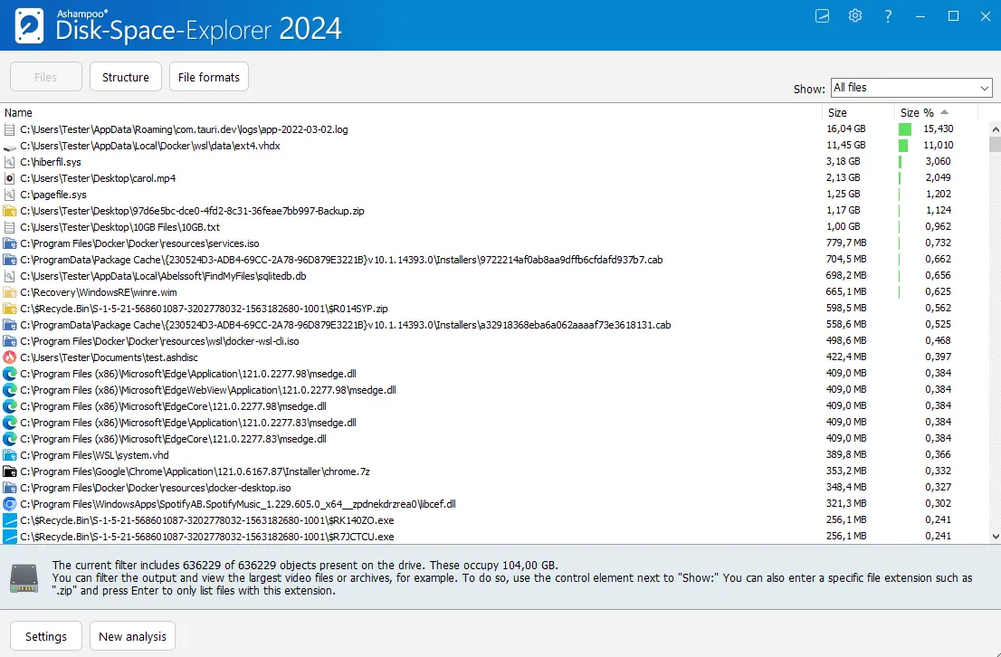 Ashampoo Disk Space Explorer Screenshot 1