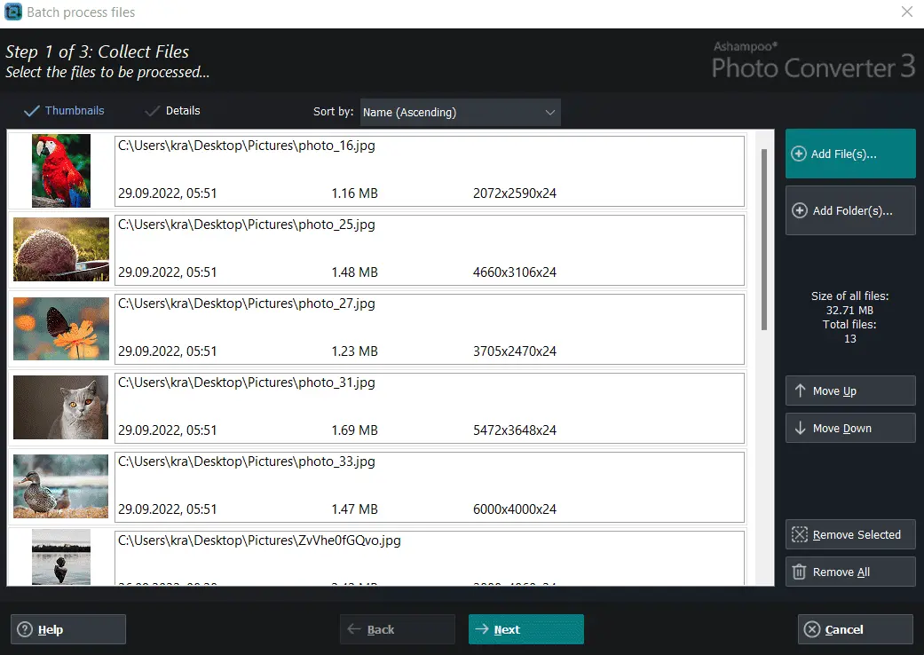 Ashampoo Photo Converter Screenshot 2