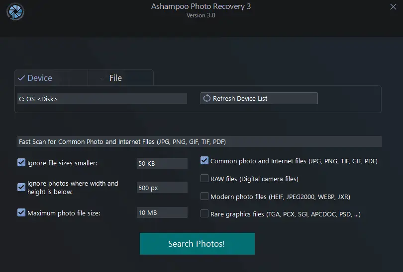 Ashampoo Photo Recovery Screenshot 1
