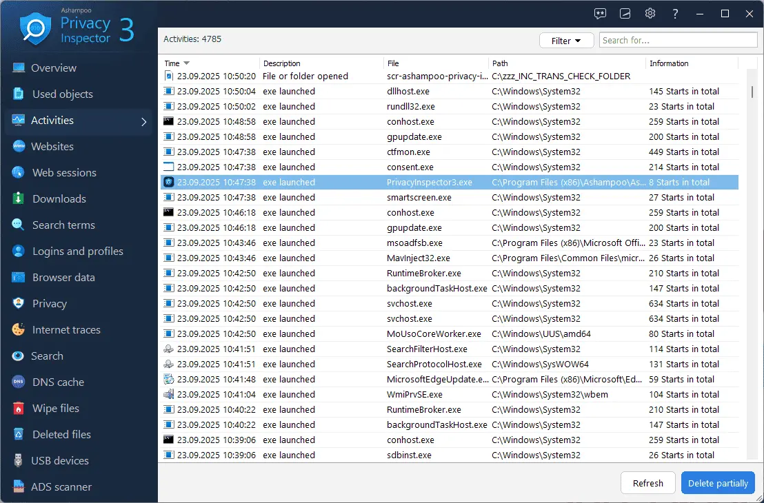 Ashampoo Privacy Inspector Screenshot 2