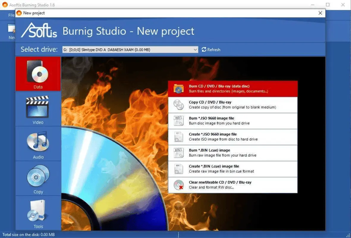 Asoftis Burning Studio Screenshot 1