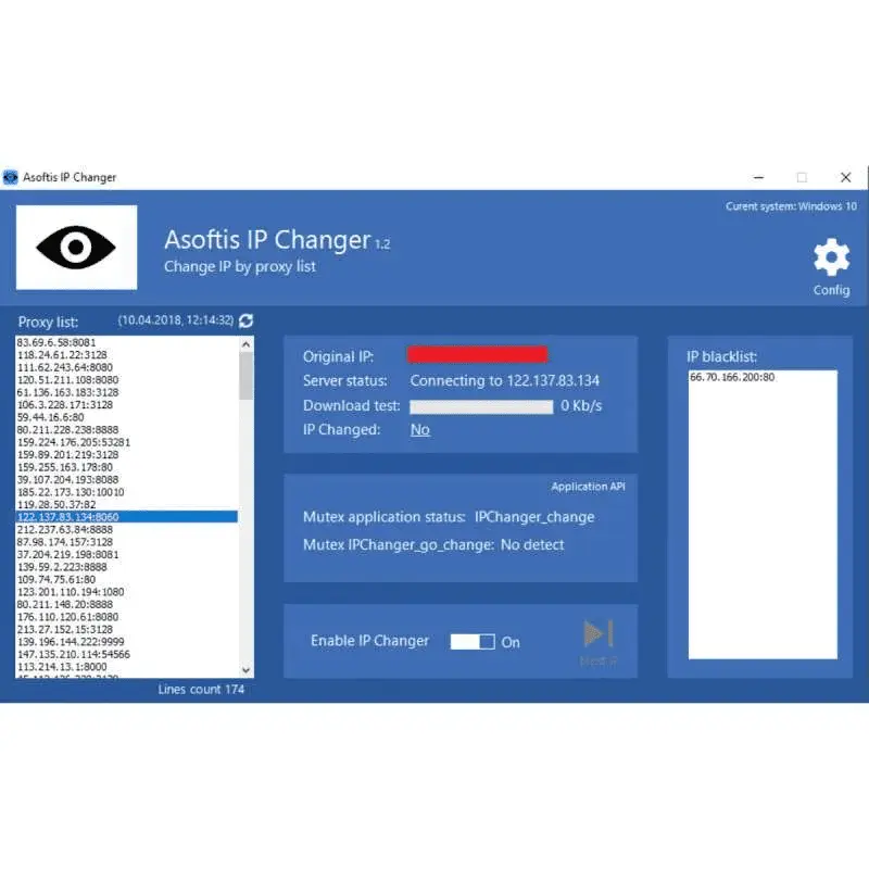 Asoftis IP Changer Screenshot 2