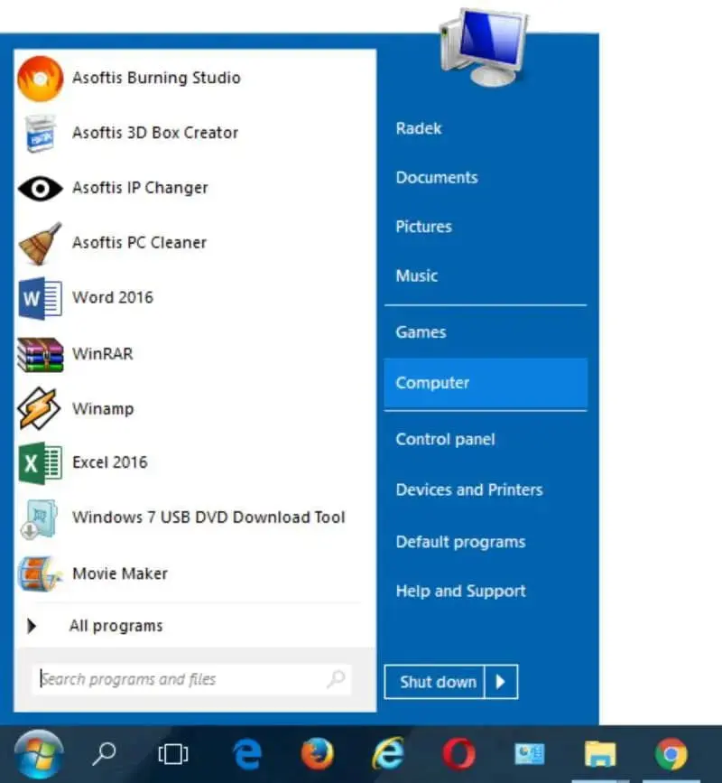 Asoftis Start Menu Screenshot 2