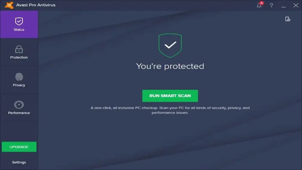 Avast Pro Antivirus Screenshot 1