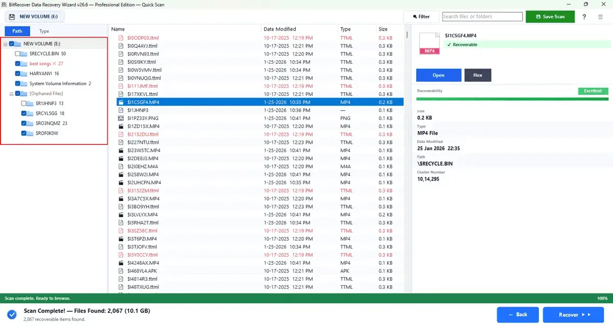 Bit Recover Data Recovery Wizard Screenshot 2