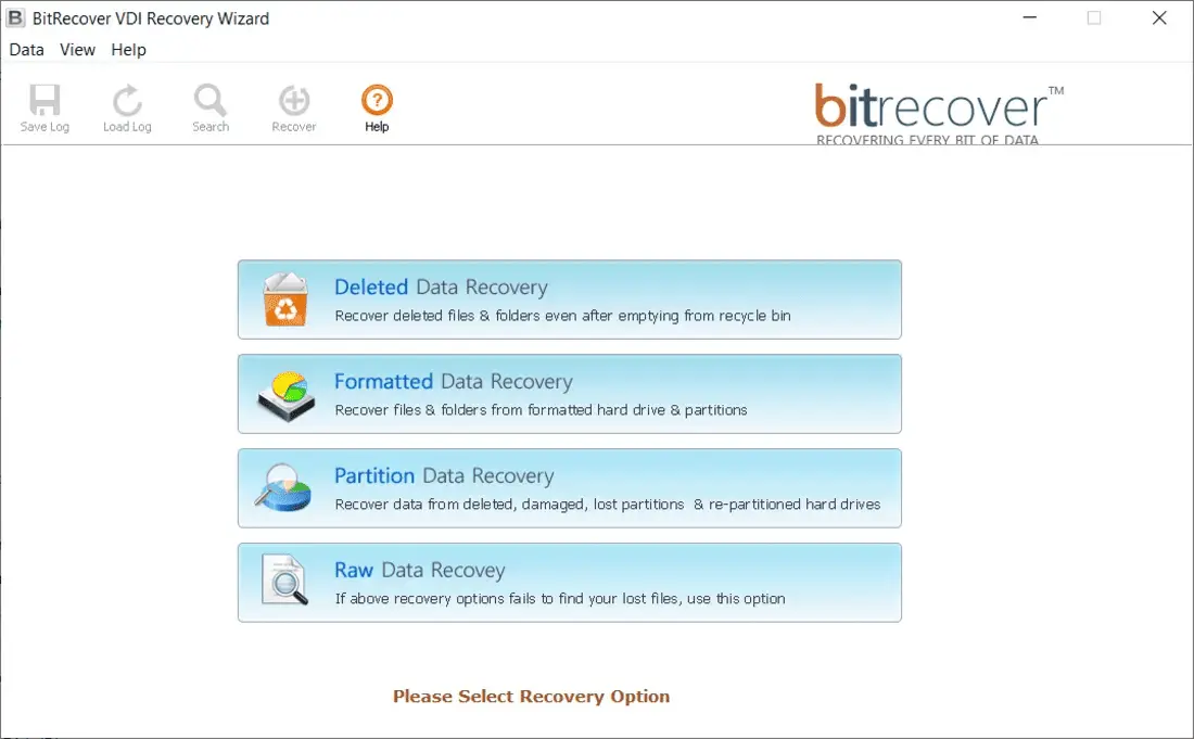 Bit Recover VDI Recovery Wizard Screenshot 1