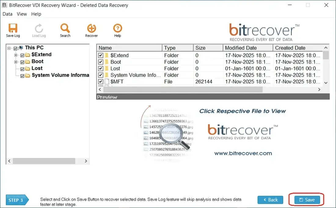Bit Recover VDI Recovery Wizard Screenshot 2