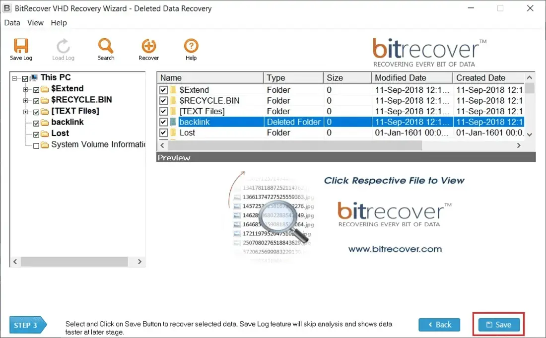 Bit Recover VHD Recovery Wizard Screenshot 1