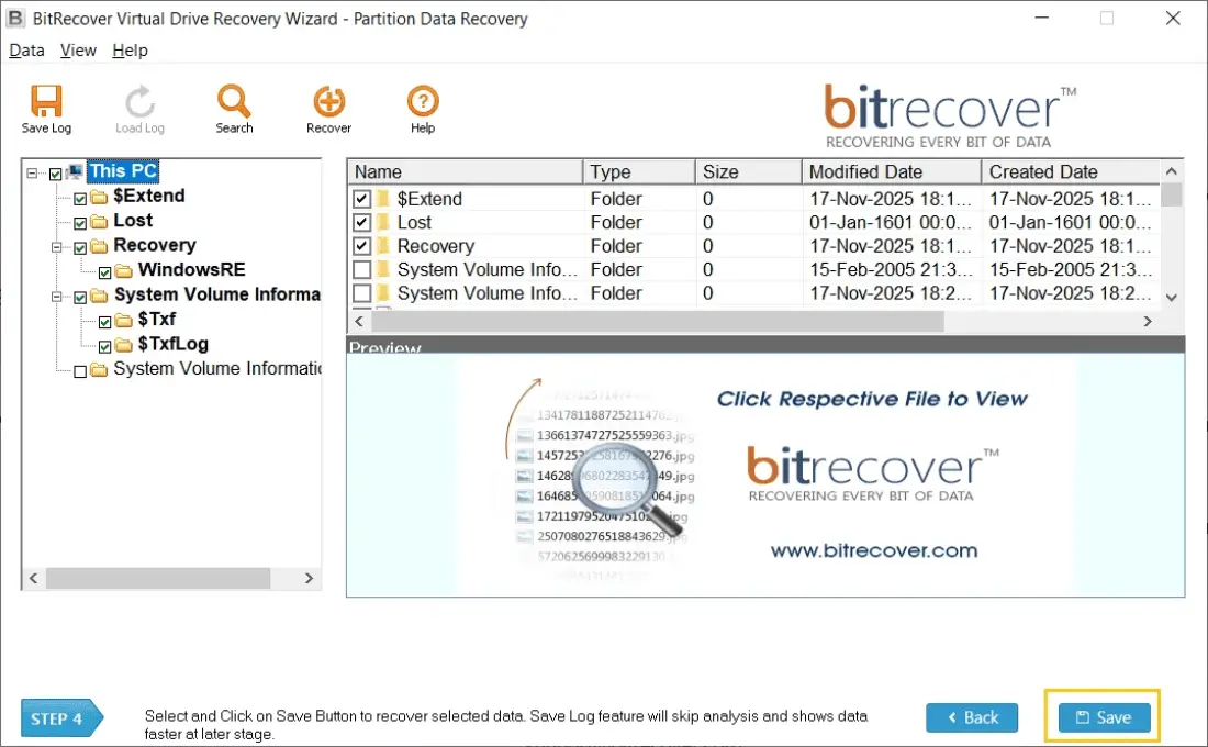 Bit Recover Virtual Drive Recovery Wizard Screenshot 1