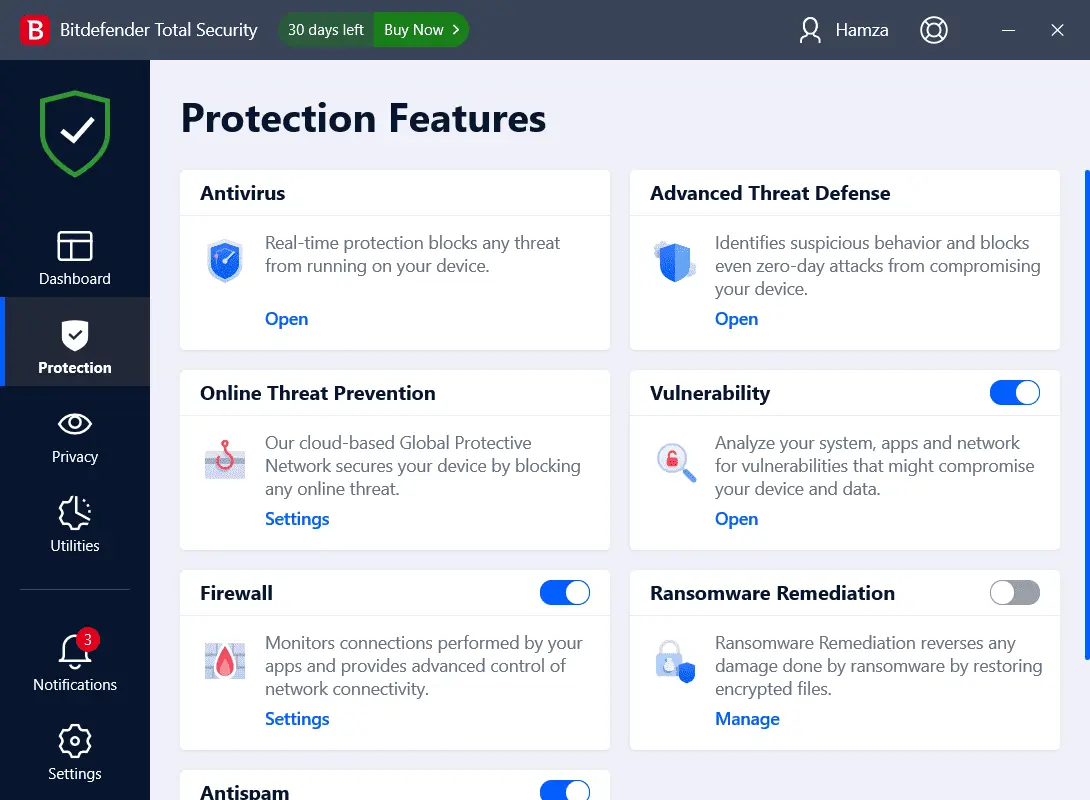 Bitdefender Total Security Screenshot 2