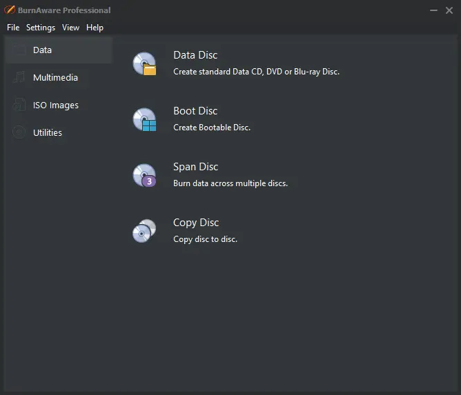 BurnAware Professional Screenshot 1