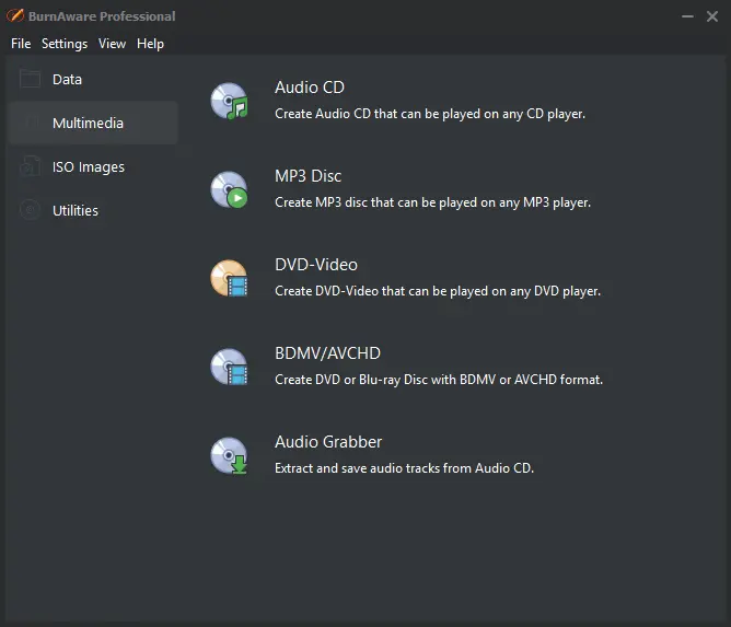 BurnAware Professional Screenshot 2