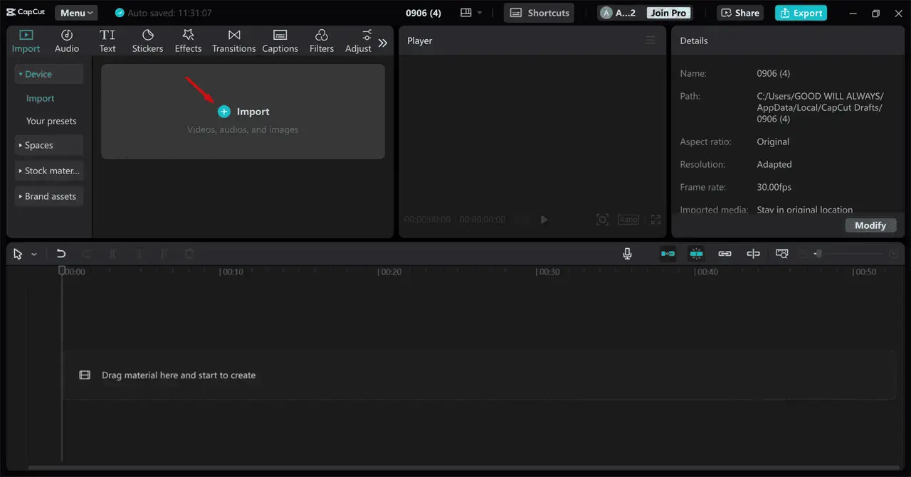 CapCut Screenshot 1