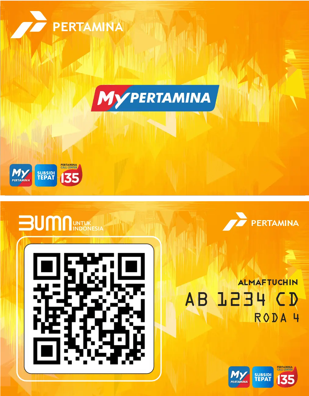 Yellow My Pertamina Card