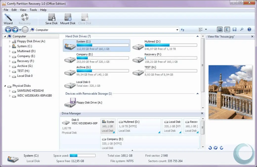 Comfy Partition Recovery Screenshot 1