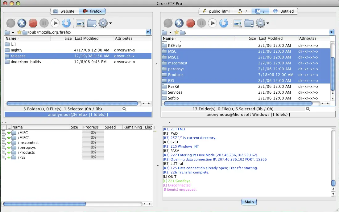 Cross FTP Screenshot 1