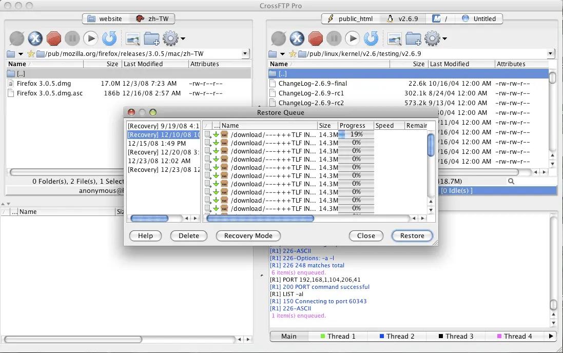 Cross FTP Screenshot 2