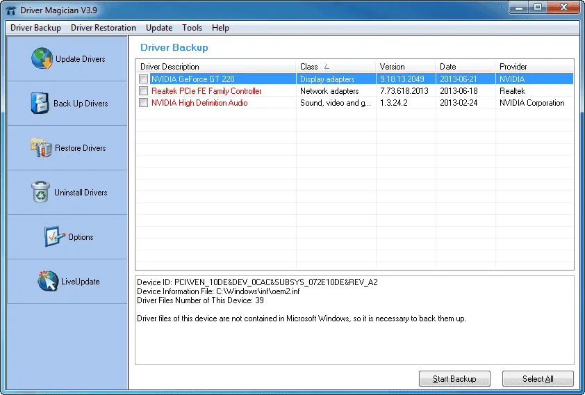 Driver Magician Screenshot 1