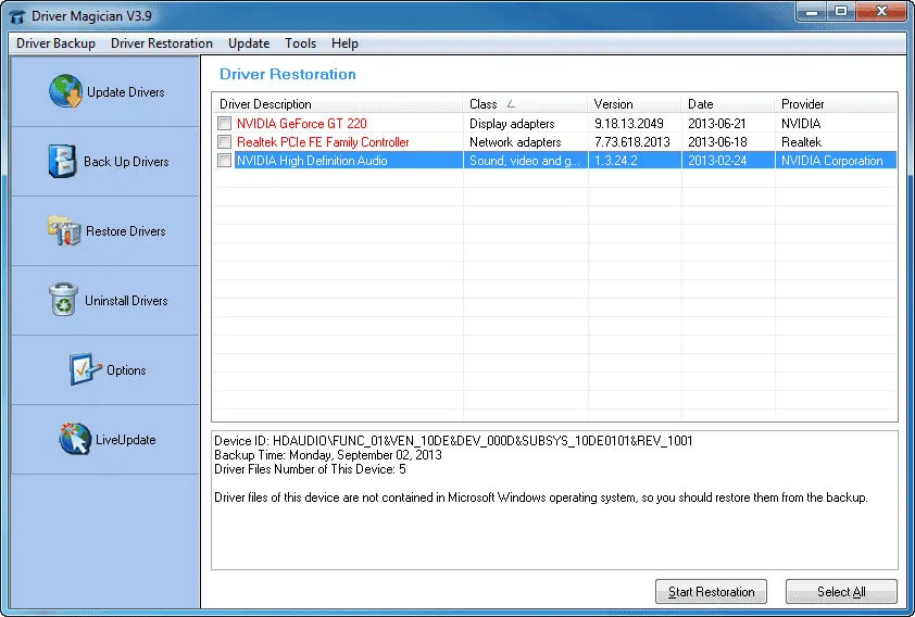 Driver Magician Screenshot 2