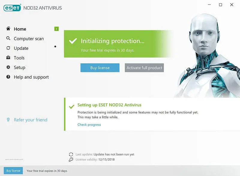 ESET NOD32 Antivirus Screenshot 1