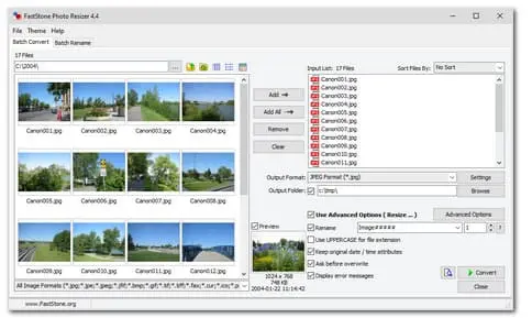 FastStone Photo Resizer Screenshot 1