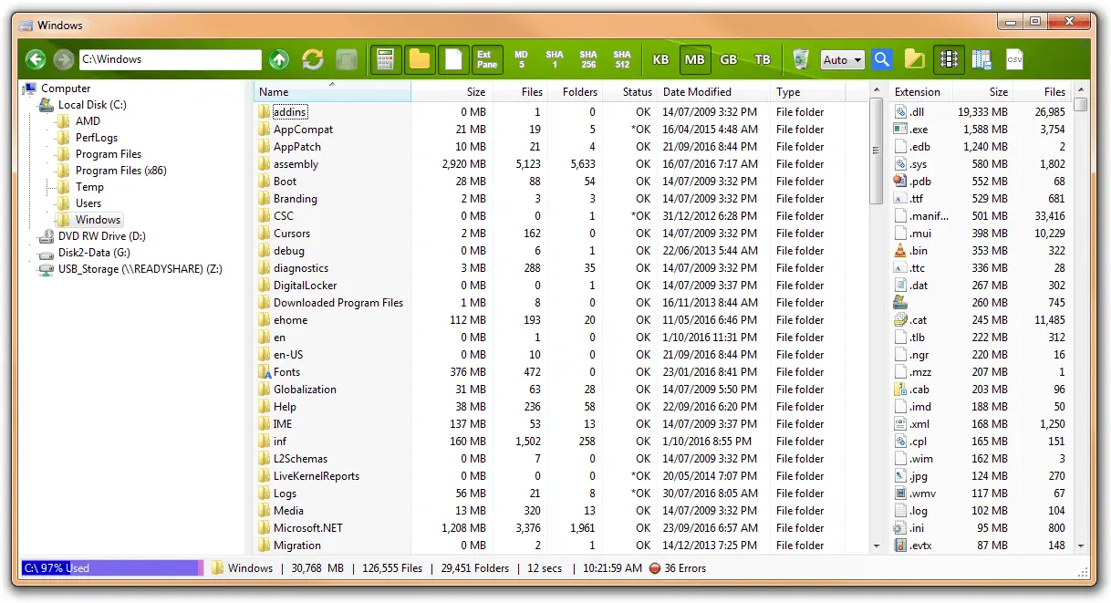 Folder Sizes Screenshot 2