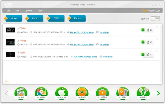 Freemake Video Converter Screenshot 1