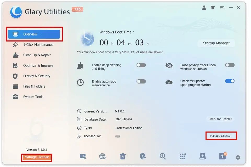 Glary Utilities Screenshot 1