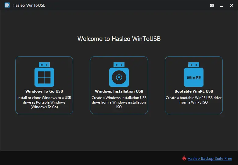 Hasleo WinToUSB Screenshot 1