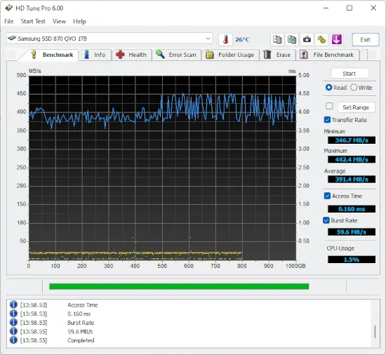 HD Tune Screenshot 1