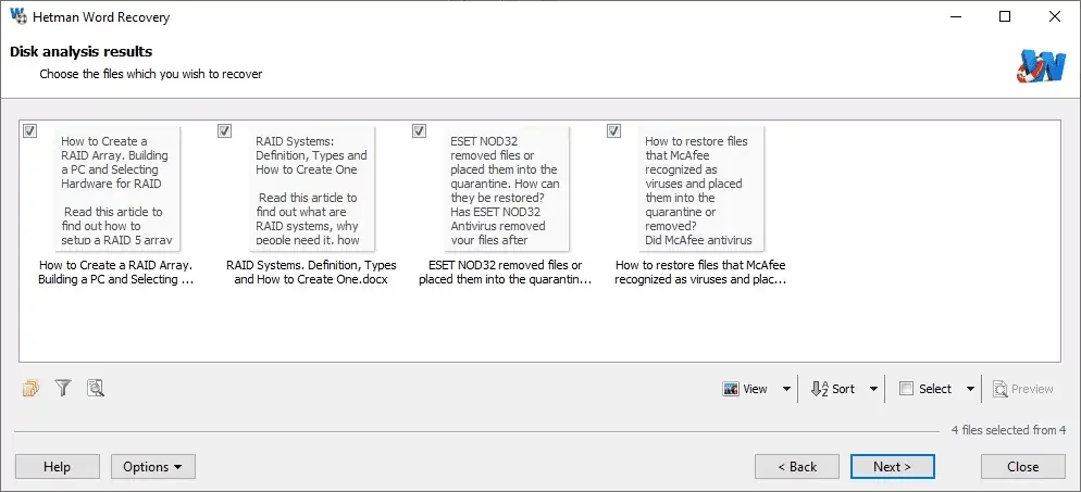 Hetman Word Recovery Screenshot 1