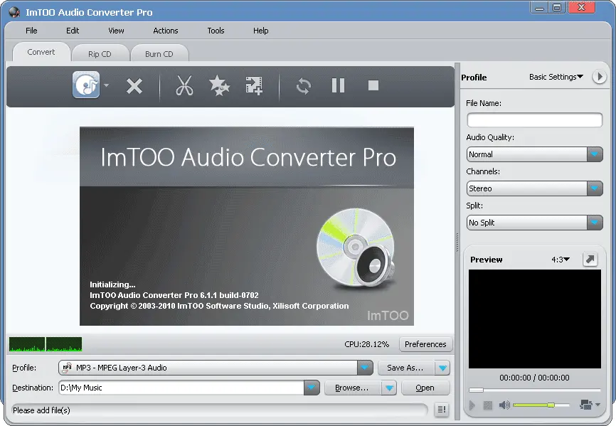 ImTOO Audio Converter Screenshot 1