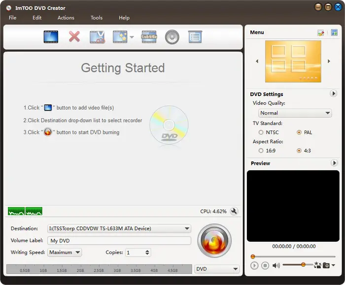 ImTOO DVD Creator Screenshot 1