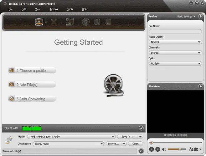 ImTOO MP4 To MP3 Converter Screenshot 1