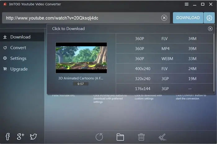 ImTOO YouTube Video Converter Screenshot 2