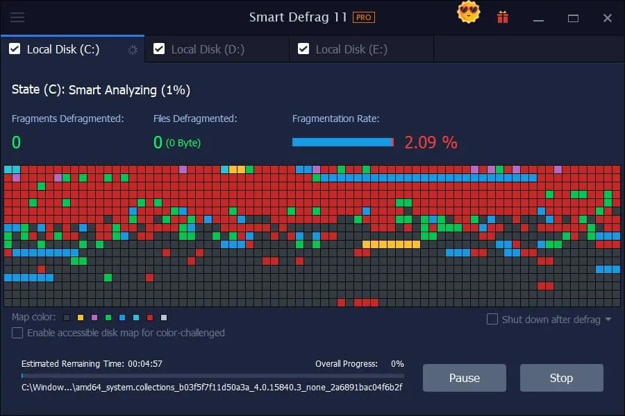 IObit Smart Defrag Pro Screenshot 2