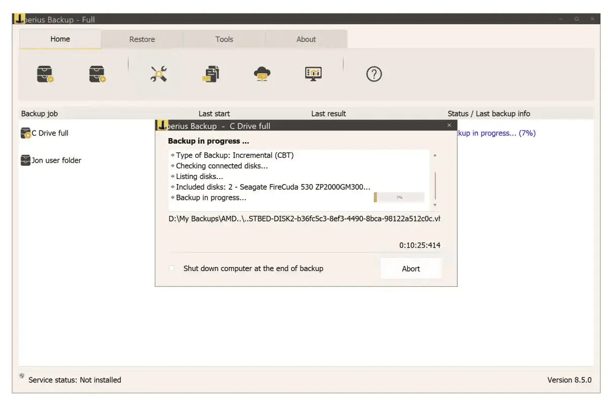 Iperius Backup Screenshot 1