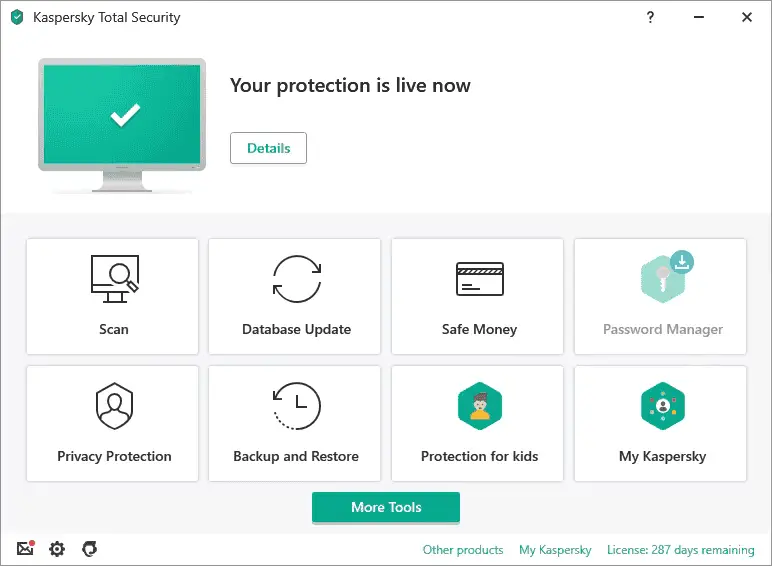 Kaspersky Total Security Screenshot 1