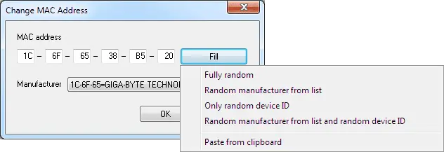 Lizard System Change Mac Address Screenshot 2