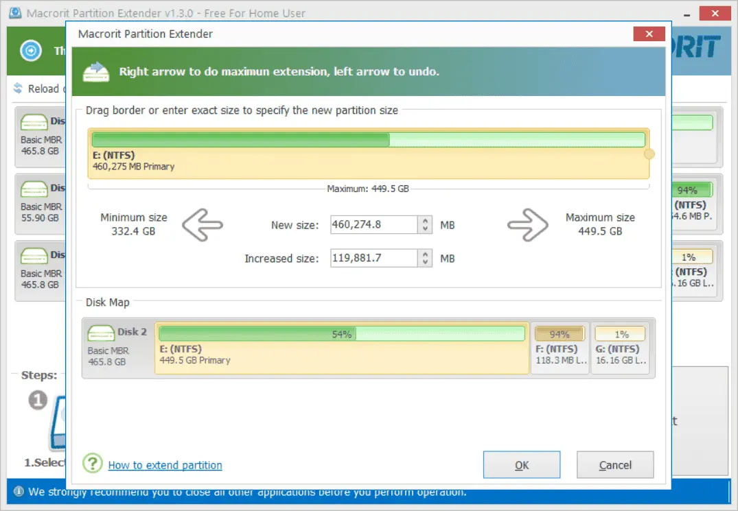 Macrorit Partition Extender Screenshot 2