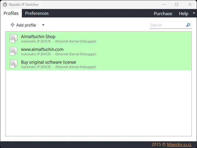 Maxidix IP Switcher Pro Screenshot 1