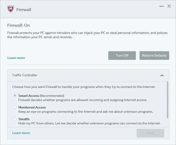 Mcafee Antivirus Screenshot 2