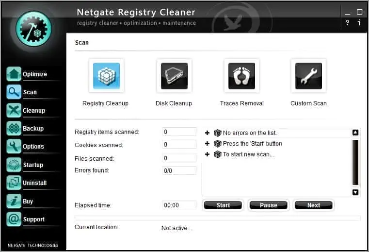 Netgate Registry Cleaner Screenshot 1