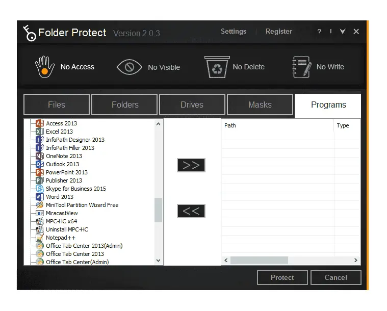 New Softwares Folder Protect Screenshot 2